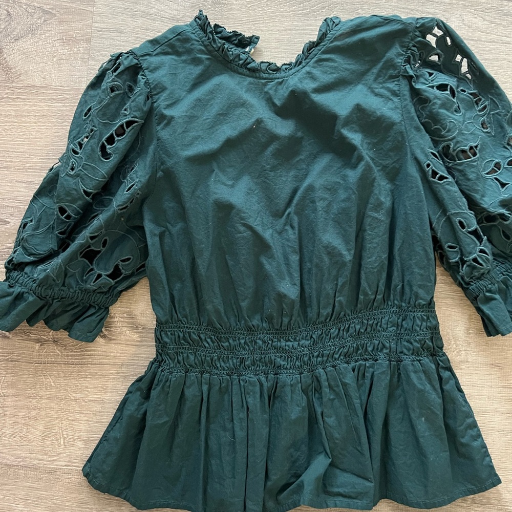 Cute green peplum top